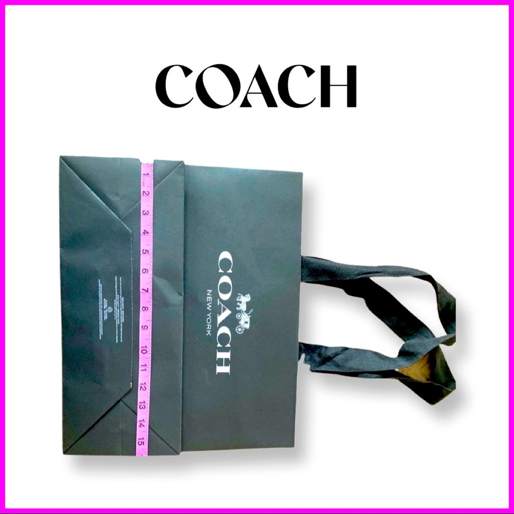 Large Coach Shopping Bag & Tissue Paper